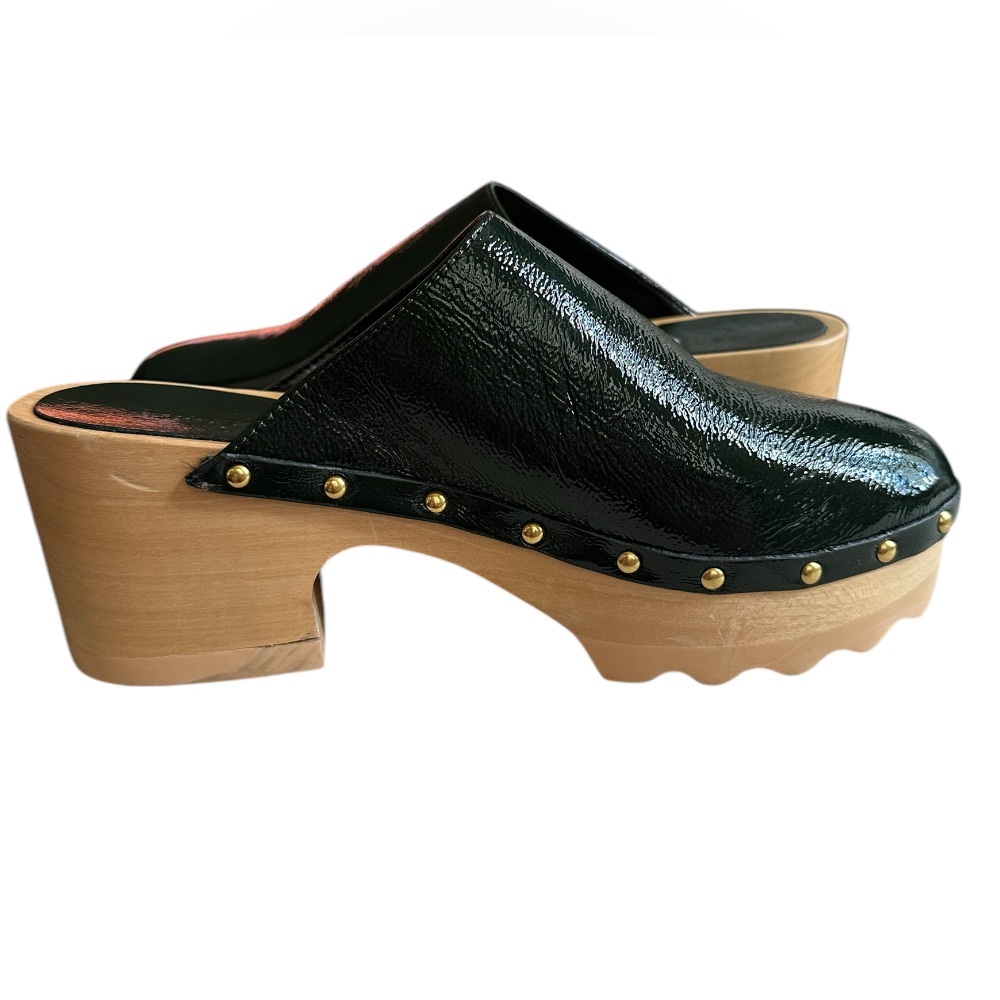 AEROSOLES Holiday 🌲 Green Patent Leather Clogs - Picture 2 of 7
